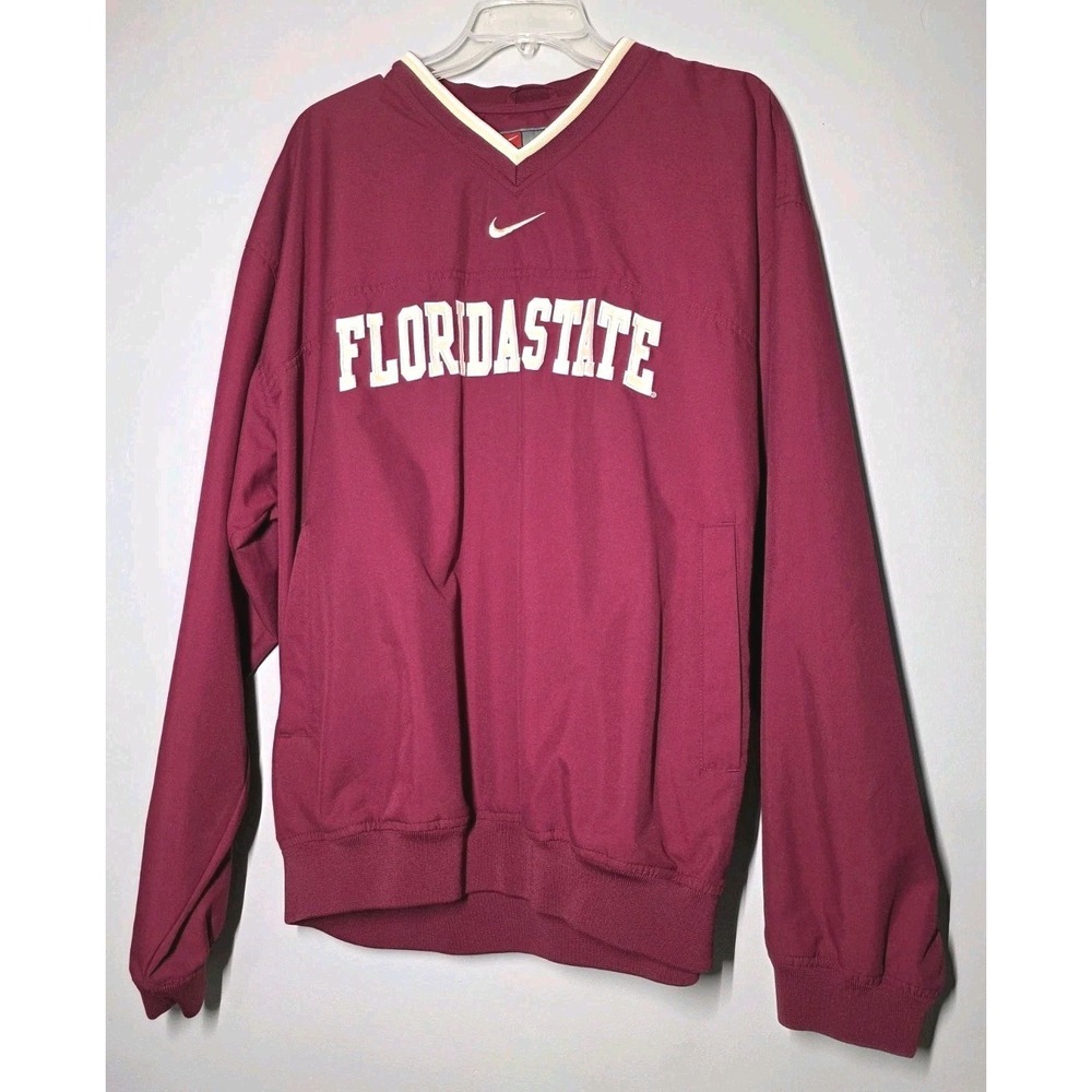Vintage Florida State Seminoles Nike Jacket Mens Large Center Swoosh Windbreaker